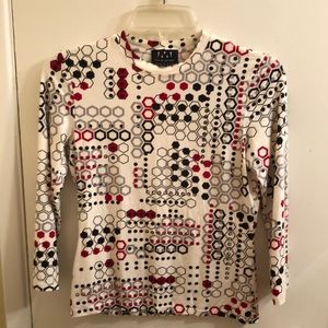 Top with the long sleeve in front light embellishment